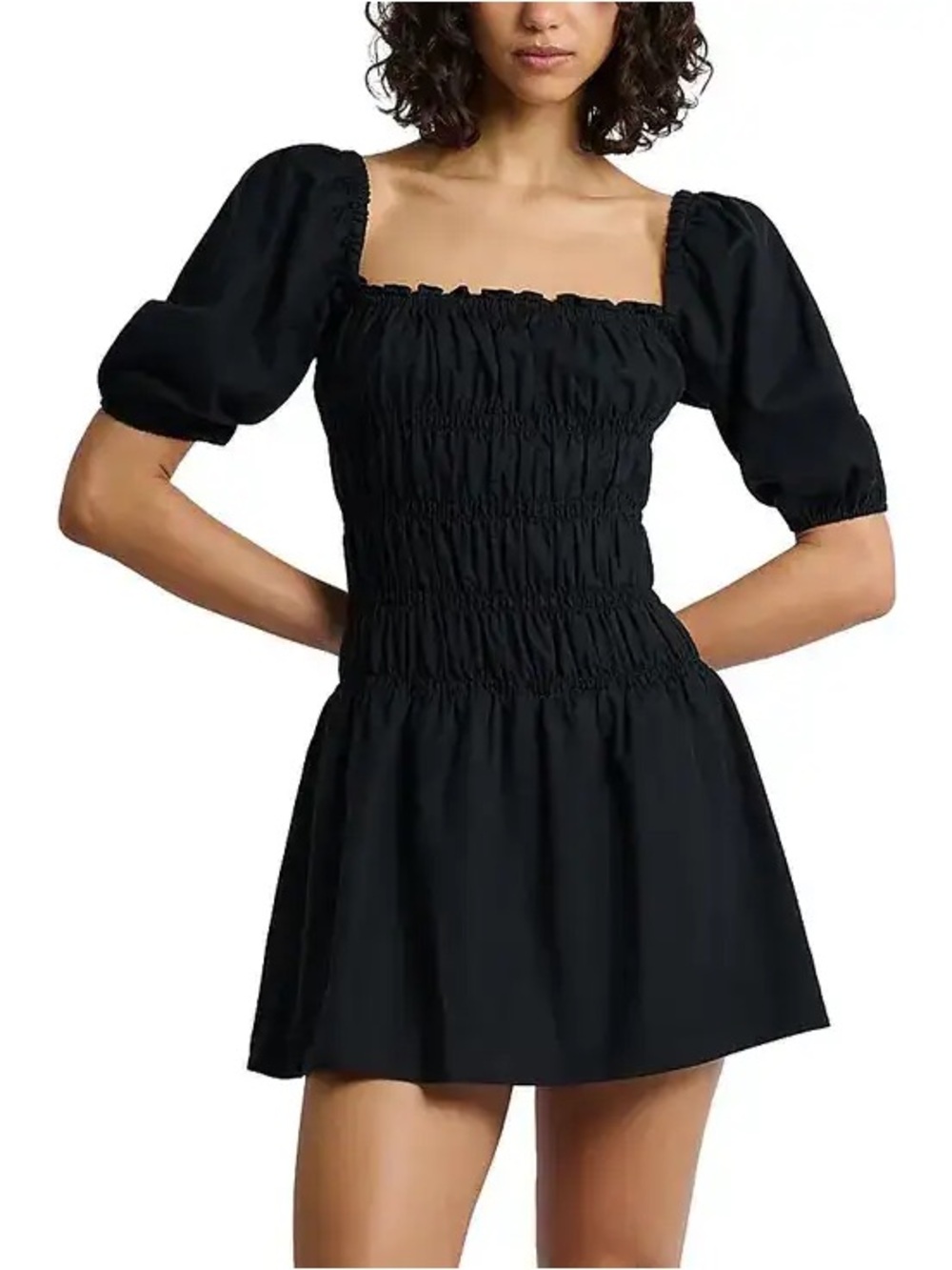 Onia | Air Linen Smocked Mini Dress